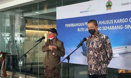 Angkasa Pura Airports Dukung Layanan Direct Flight Ekpsor Cargo Semarang-Singapura