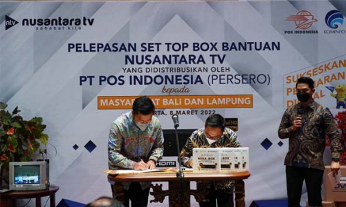 Distribusi SET TOP BOX oleh Pos Indonesia