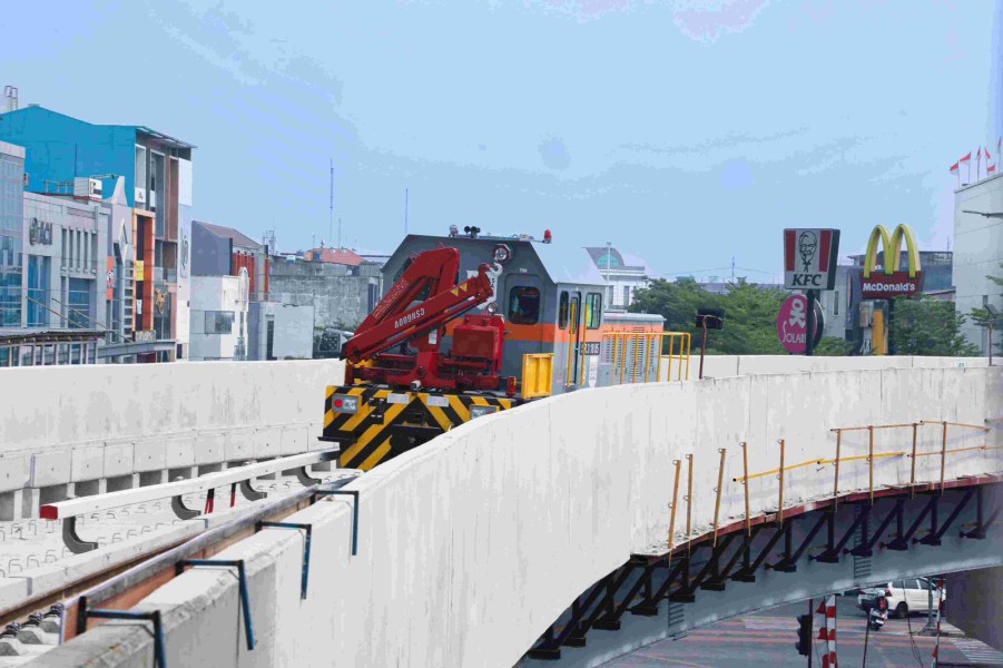 Proyek Pembangunan LRT Velodrome-Manggarai Capai 31 Persen