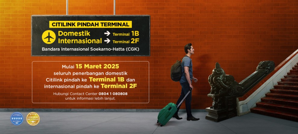 Mulai 15 Maret Citilink Pindah Terminal, Cek Selengkapnya!