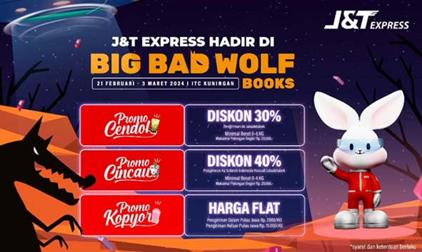 Solusi Pengiriman Bagi Pecinta Buku, J&T Express Hadir Menjadi Official Logistic Partner Big Bad Wolf Books 2024