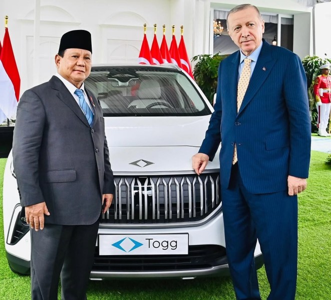 Prabowo Dihadiahi Mobil Listrik Togg T10X Oleh Erdogan Sebagai Simbol Persahabatan