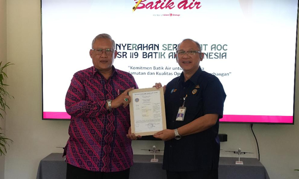 Batik Air Terima Sertifikat AOC CASR 119: Komitmen Tinggi pada Standar Keselamatan dan Kualitas Operasional Penerbangan