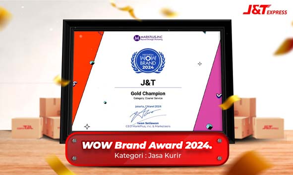 J&T Express Raih WOW Brand 2024 Pilihan Gen Z