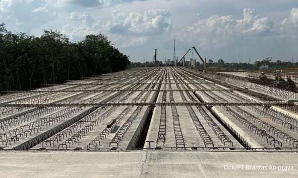 Brantas Abipraya Kebut Pembangunan Jalan Tol Bayung Lencir - Tempino Seksi 3, Jambi