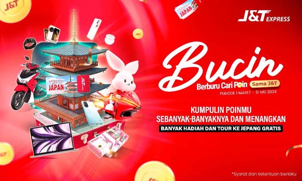 Hadirkan Kembali #BUCINSAMAJNT, Berburu Cari Poin Berhadiah Paket Tour Ke Jepang Dari J&T Express